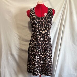 Elegant Leopard Print Midi Dress MM419